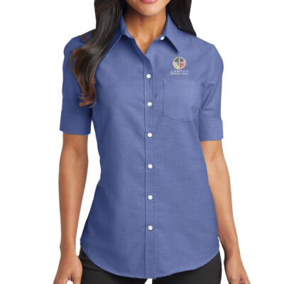 EMB - Ladies Short Sleeve SuperPro  Oxford Shirt Thumbnail