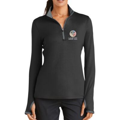 EMB - Ladies Dri FIT Stretch 1/2 Zip Cover Up Thumbnail